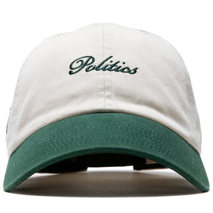 Politics x Mitchell & Ness 1904 Twill Strapback - Cream/Forest
