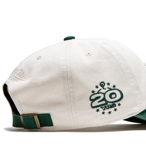 Politics x Mitchell & Ness 1904 Twill Strapback - Cream/Forest