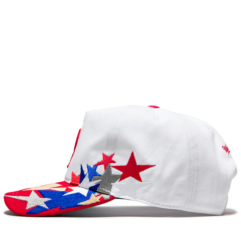 Politics x Mitchell & Ness Pro Pinch Stars Snapback - White/Red