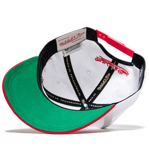 Politics x Mitchell & Ness Pro Pinch Stars Snapback - White/Red