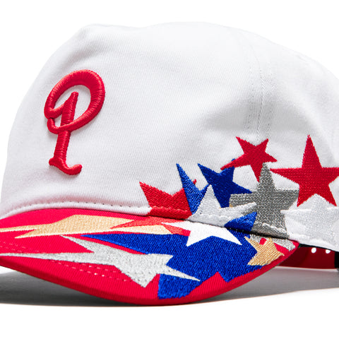 Politics x Mitchell & Ness Pro Pinch Stars Snapback - White/Red
