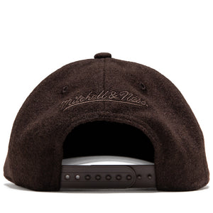 Politics x Mitchell & Ness Pro Pinch Wool Snapback - Brown