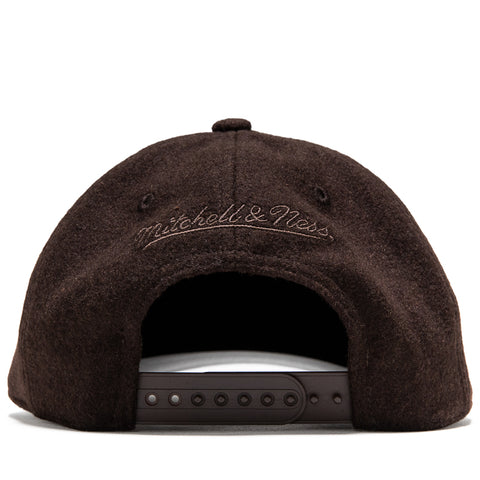 Politics x Mitchell & Ness Pro Pinch Wool Snapback - Brown