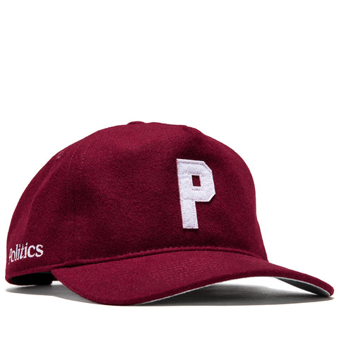 Politics x Mitchell & Ness Pro Pinch Wool Snapback - Maroon