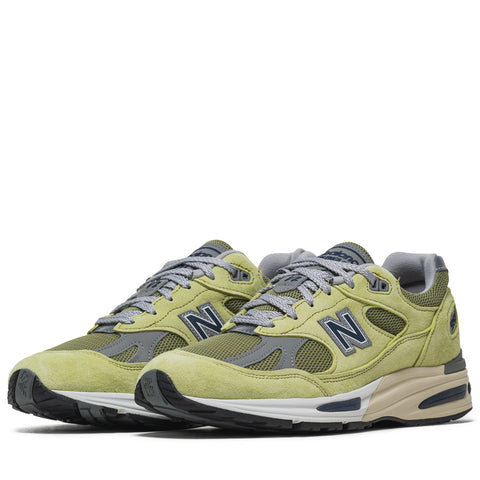 New Balance Made in UK 991v2 'Summer Brights' - Green Banana/Moss