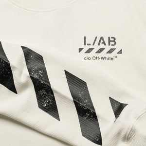 L/AB c/o Off-White Diagonal Crewneck - White