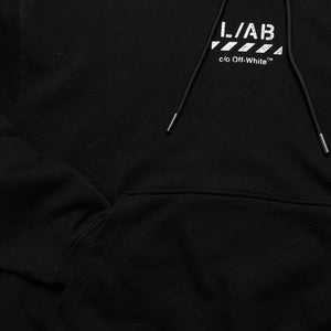 L/AB c/o Off-White Core Diagonal Hoodie - Black