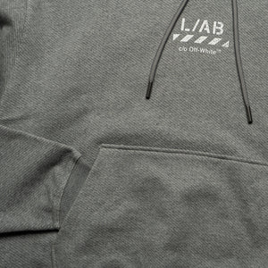 L/AB c/o Off-White Core Diagonal Hoodie - Heather Grey
