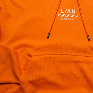 L/AB c/o Off-White Core Diagonal Hoodie - Orange Tiger