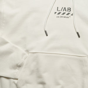L/AB c/o Off-White Core Diagonal Hoodie - White
