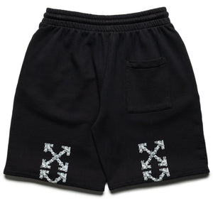 Off-White Heraldic Threshold Arrows Skate Sweatshorts - Black