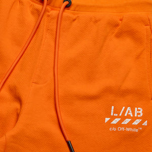 L/AB c/o Off-White Core Diagonal Relaxed Sweatpants - Orange Tiger