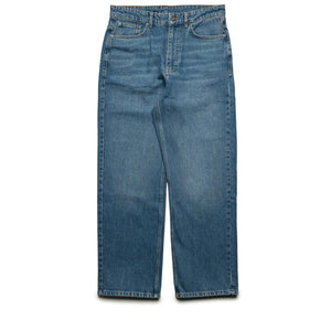 L/AB c/o Off-White Straight Fit Piped Denim - Steel Indigo