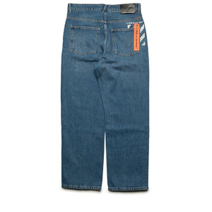 L/AB c/o Off-White Straight Fit Piped Denim - Steel Indigo