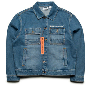 L/AB c/o Off-White Trucker Denim Jacket - Steel Indigo