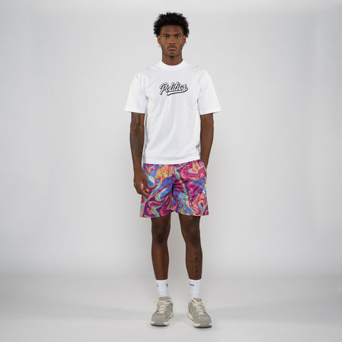 Politics Alt Script Tee - White