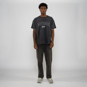 Purple Brand Arched Wordmark Tee - Black