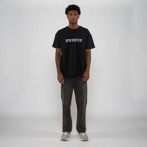 Purple Brand Taped Gothic P Tee - Black