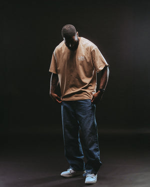 L/AB c/o Off-White Straight Fit Piped Denim - Steel Indigo