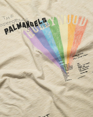Palm Angels Neon Boulevard Loose Tee - Light Grey