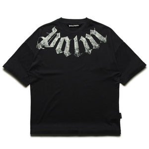 Palm Angels Big Neck Logo Loose Tee - Black