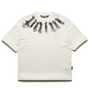 Palm Angels Big Neck Logo Loose Tee - Off White