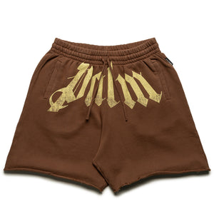 Palm Angels Big Waist Logo Sweatshorts - Brown