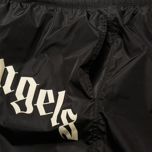 Palm Angels Curved Logo Classic Swimshort - Black