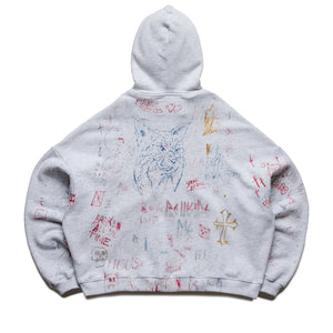 Paly Hollywood Joshua Tree Double Zip Hoodie - Heather Grey/Multi