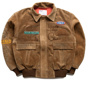 Paly Hollywood Sunset Blvd. Sponsored Suede Jacket - Tan