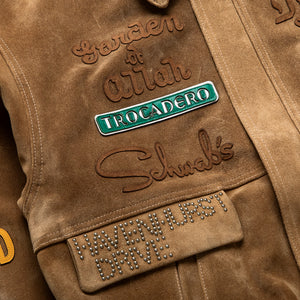Paly Hollywood Sunset Blvd. Sponsored Suede Jacket - Tan