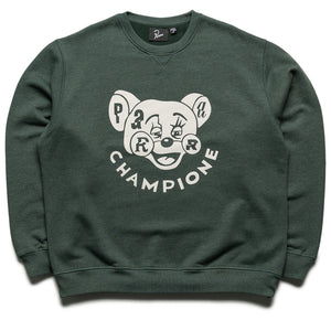 Parra Tired Champione Crewneck - Pine Green