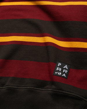 Parra Sweatstriped Crew Neck Sweatshirt - Brown