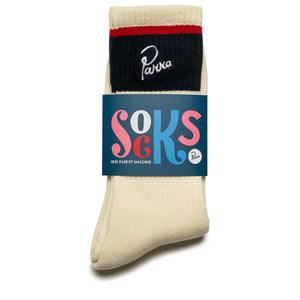 Parra Signature Striped Crew Socks - White