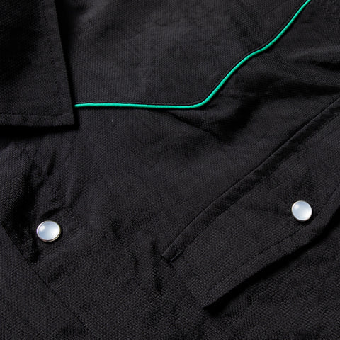 Pleasures Nylon Western Button Up - Black