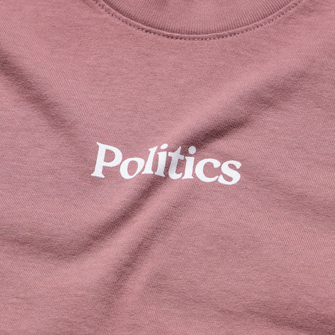Kids Politics Serif Logo Tee - Mauve