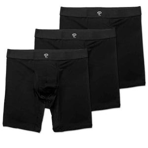 Politics Core P Logo Boxer Briefs (3 Pack) - Black