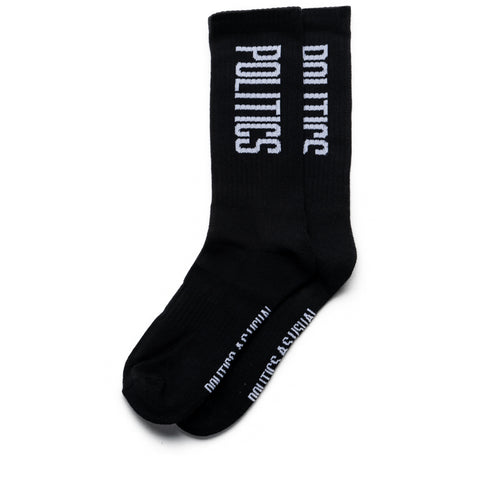 Politics Brick Logo Socks - Black