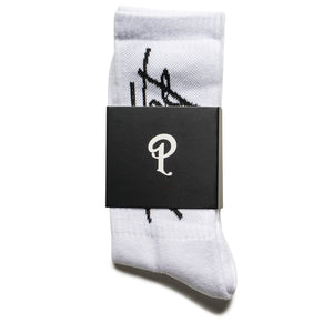 Politics Graffiti Logo Socks - White/Black