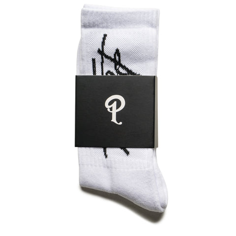Politics Graffiti Logo Socks - White/Black