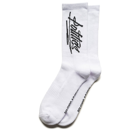 Politics Graffiti Logo Socks - White/Black