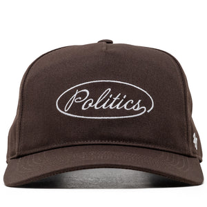 Politics x '47 Alternate Script Logo Hitch Snapback - Brown