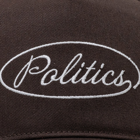 Politics x '47 Alternate Script Logo Hitch Snapback - Brown