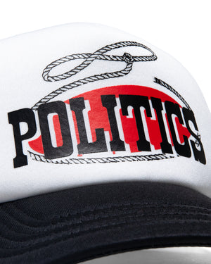 Politics Lasso Trucker Hat - Black/White