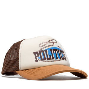Politics Lasso Trucker Hat - Brown/Cream