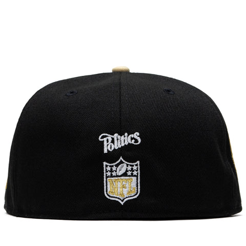 New Era x Politics New Orleans Saints 59FIFTY Fitted - Black/Vegas Gold