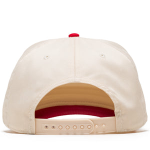 Politics Script A-Frame Snapback - Cream/Red