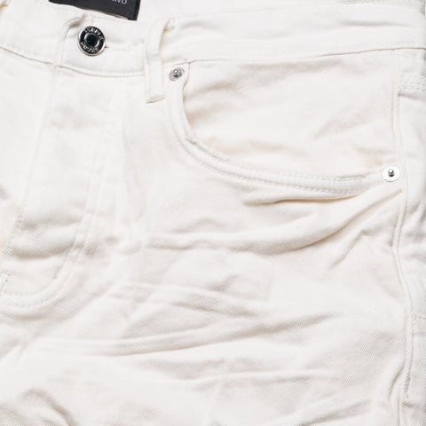 Purple Brand Mid Rise Slim Straight Leg Supernova Straight Jean - White