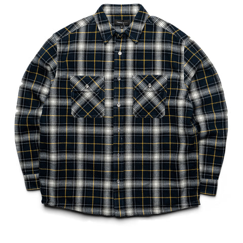 Purple Brand Plaid Flannel Shirt - Black