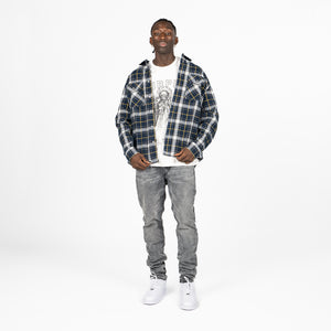 Purple Brand Plaid Flannel Shirt - Black